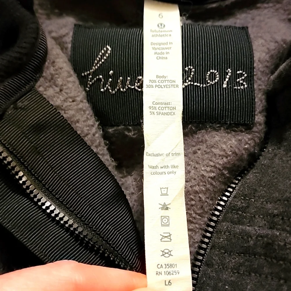 🔥RARE -Lululemon Scuba Hoodie 🌟Detachable Hood🌟 Size-6 - NWOT 🍋🔥 - Picture 10 of 12